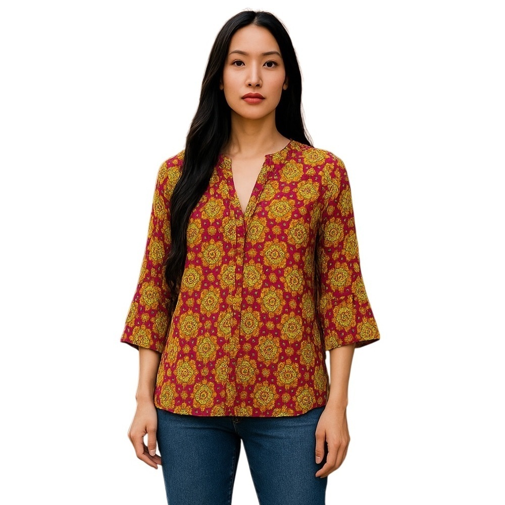 J. Crew Groovy Retro Floral Tunic